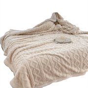 CHOKAUQ Weighted  Snuggle Up on Chilly Nights Plush  No Fading or Shrinking Throw Blankets for Bed Blue 70.9”×78.7”,beige,27.5"×39.3"