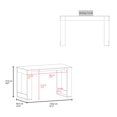 thumbnail image 3 of FM FURNITURE Aurora Writing Computer Desk Engineered Wood Wengue, 3 of 7