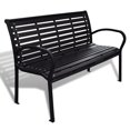 thumbnail image 1 of vidaXL Garden Bench 125 cm Steel and WPC Black, 1 of 4