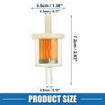 thumbnail image 3 of Unique Bargains 2pcs Fits 1/4 Inch Gas Inline Fuel Filters 2.83'x1.38' for Motorcycle ATV Snowmobiles Boat Orange, 3 of 7
