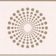 thumbnail image 1 of Modern Abstract Brown Dots in Circle Cotton White Wallpaper Border Geometric Design, Roll 15' x 5'', 1 of 3