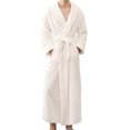 thumbnail image 2 of Mens Winter Clothes Mens Winter Lengthened Bathrobe Home Clothes Shawl Long Sleeved Robe Coat, 2 of 4