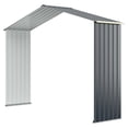 thumbnail image 1 of Gymax Outdoor Storage Shed Extension Kit for 9.1 ft Shed Width Grey, 1 of 5