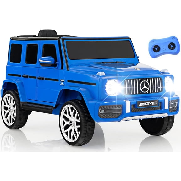 OLAKIDS sous Licence Mercedes-Benz G63 Voiture Électrique pour Enfants, Véhicule 12 V avec Télécommande, Portes à Double Ouverture, Musique, Bluetooth, Suspension des Roues, à Batterie pour Garçon Fille