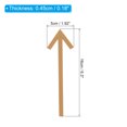 thumbnail image 2 of Unique Bargains 6.3' Self Stick Arrow Sign, 4 Pack Acrylic Directional Sign Sticker Self-Adhesive Gold, 2 of 6