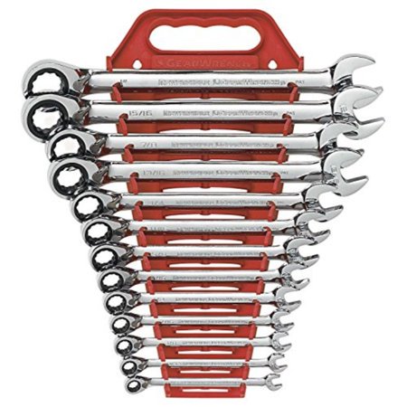GEARWRENCH 13 Pc. 12 Point Reversible Ratcheting Combination SAE Wrench Set - 9509N