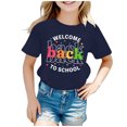 thumbnail image 1 of WEAIXIMIUNG T-Shirts pour Adolescentes T-Shirts pour Enfants Rentrée des Classes Graphique Manches Courtes Col Rond T-Shirt Lumineux et Confortable pour Garçons et Filles, 1 of 4