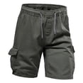 thumbnail image 2 of Diufon Men's Athletic Shorts Drawstring Waisted Outdoor Sport Shorts Spring Summer Hiking Shorts with Pockets, 2 of 6