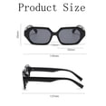 thumbnail image 3 of Lunettes Femmes Hommes Rétro Mode Street Shot Lunettes Unisexe Monture PC Lunettes de Soleil Lunettes de Soleil, 3 of 4