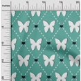 thumbnail image 2 of oneOone Georgette Viscose Dark Teal Green Fabric Check Craft Projects Decor Fabric Printed By The Yard 42 Inch Wide, 2 of 4