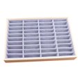 thumbnail image 3 of keepw Wood Velvet Jewelry Organizer Display Case Box Tray for Necklaces Frost Velvet 1Set, 3 of 6