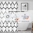 thumbnail image 3 of White Grey Fabric 72 x 72 Inch Cloth Shower Curtain, Waterproof Design and Polyester, Quick-Drying, Heavy Duty Shower Curtains Set for Bathroom, Durable and Washable with 12 Metal Hooks, 3 of 5