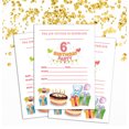 thumbnail image 2 of Darling Souvenir White Birthday Invitation Card 28 Pcs Fill or Write In Blank Invites Printable Party Supplies 5 x 7 Inches, 2 of 5