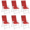 thumbnail image 2 of vidaXL Highback Chair Cushions 6 pcs Red Oxford Fabric, 2 of 5