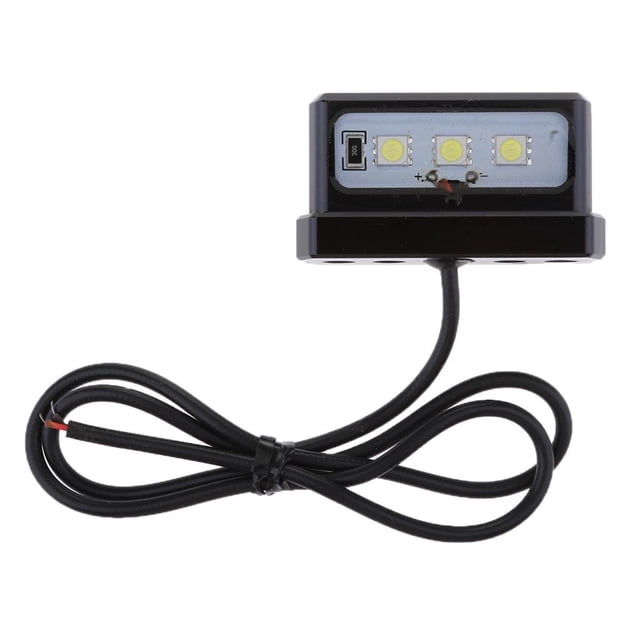 Miulika Motorcycle License Plate Holder Light Rear Tail Lamp for Z800 Black
