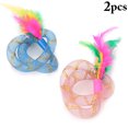 thumbnail image 1 of 2PCS Spring Cat Toy Flexible Faux Feather Cat Spring Tube Cat Interactive Toy, 1 of 10