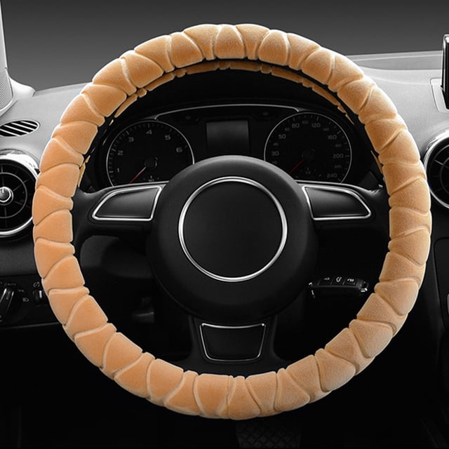 Yhmxh Car Accessories Motorcycle Accessories Car Steering Wheel Cover 38cm Universal Elastic Steering Wheel Cover Winter Steering Wheel Cover Car Warm Handle Cover Steering Wheel Cover