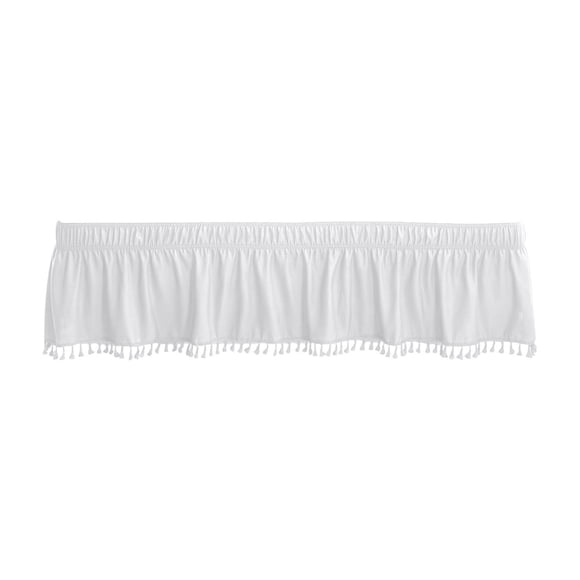 Yhmxh Solid Color Wraparound Elastic Bed Skirt Stretchy Built-in Bed Apron