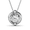 White Gold, variant on Cate & Chloe Zara 18k Yellow Gold Plated Necklace with Round Cut Swarovski Crystal Gift for Women