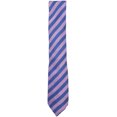 thumbnail image 1 of Altea Milano Men's Pink / Navy Silk and Linen Diagonal Stripe Necktie - XL, 1 of 1
