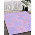 thumbnail image 3 of Ahgly Tapis d'Intérieur Lavable en Machine Carré Transitionnel Fleur Rose, 4 Pieds Carré, 3 of 7