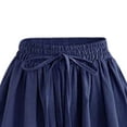 thumbnail image 4 of Diufon Chiffon Shorts for Women Elastic Waisted Ruffle Pleated Pants Solid Color Drawstring Shorts Pants, 4 of 4