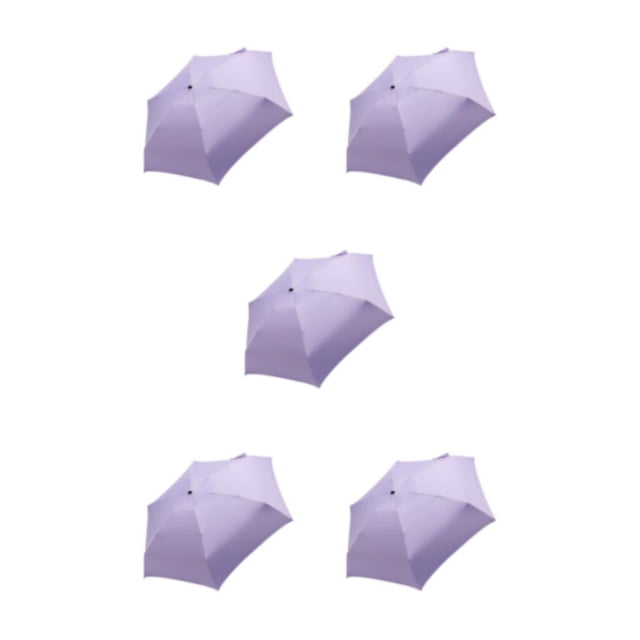kurtrusly Breathable Umbrella For Outdoor Activities And Sun Protection Folding Sun Umbrellas Rainproof Umbrellas Multi-function purple 5Set
