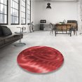 thumbnail image 4 of Ahgly Company Tapis d'Intérieur Ronds Transitionnels Rouges Lavables à la Machine, 7 Pieds Rond, 4 of 7