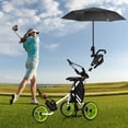 thumbnail image 4 of Gymax 3-Wheel Foldable Golf Push Pull Cart Trolley w/ Seat Adjustable Handle Green, 4 of 10