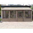 thumbnail image 2 of Gazebo Penguin Florence 10 pi x 16 pi Toit en Métal Solarium Mural - Sable, 2 of 13