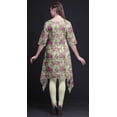 thumbnail image 3 of Bimba Hauts Imprimés Floraux Feuilles Jaunes et Primula pour Femmes Kurti Asymétrique Robe d'Été pour Filles XSmall, 3 of 6