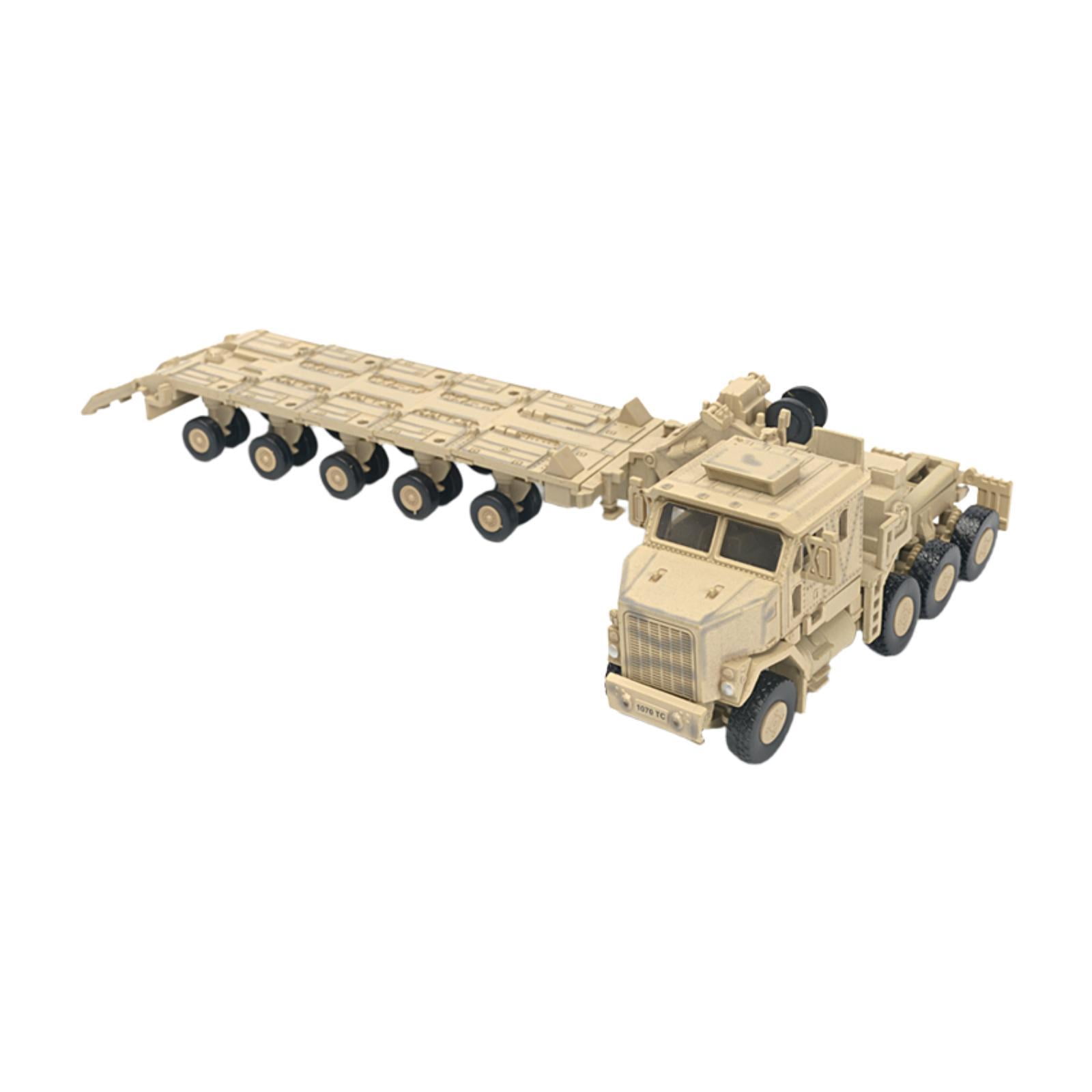 MERIGLARE Modèle de Remorque de Tracteur à l'Échelle 1/72 Camion d'Artisanat Jouet pour Cadeau Présentation Collection Brun