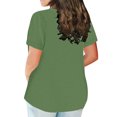 thumbnail image 3 of Birdeem Mode Femme Blouse Décontractée Unie Col Rond Manches Courtes T-Shirt Été Grande Taille Hauts, 3 of 5