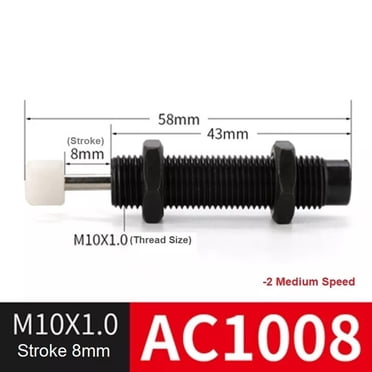 BTOER Amortisseur Hydraulique de Précision AC0806-AD3650 Amortisseur Réglable avec Double Sortie SRHR Stabilisateur Équipement d'Automatisation