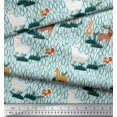 thumbnail image 3 of Soimoi Rayon Fabric Rabbit,Sheep & Deer Kids Printed Fabric 1 Yard 56 Inch Wide, 3 of 3