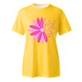 thumbnail image 4 of TSADFHJI Hauts pour Femmes à Manches Longues Chandail d'Automne pour Femmes T-Shirt Imprimé à Manches Courtes Col Rond Haut Blouse TTTG Jaune, 4 of 5