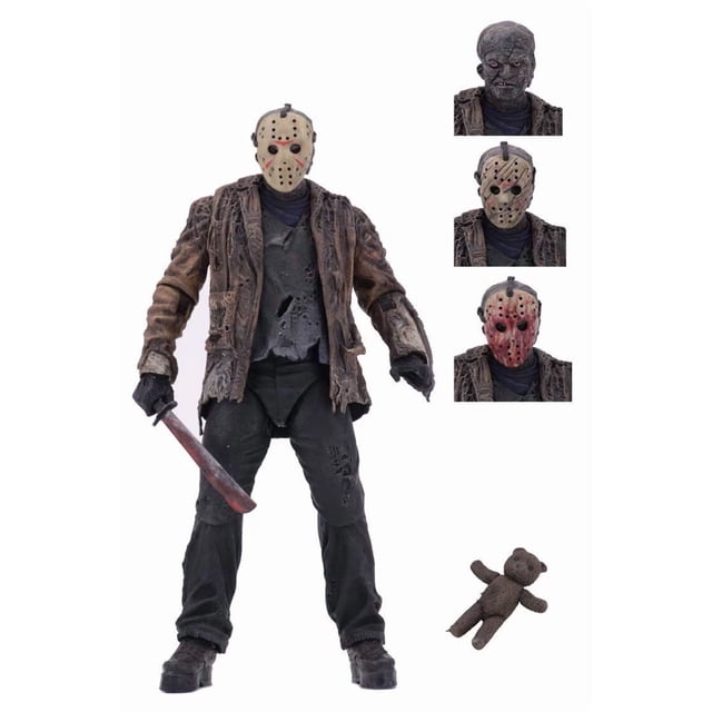 Freddy vs Jason - Figurine Articulée Ultime Jason à l'Échelle de 7 Pouces - Vendredi 13, Multicolore