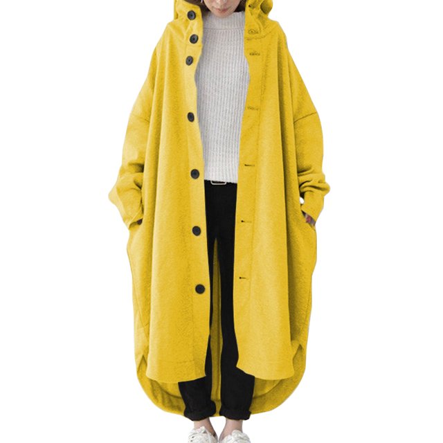 Avamo Women Casual Cardigan Outwear Winter Warm Button Down Jackets Yellow S
