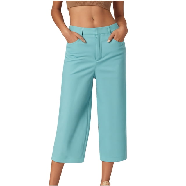 ShomPort Pantalon de Golf pour Femmes, Tenue de Bureau Décontractée, Ample, Extensible, Pantalon Court de Travail, Léger, Athlétique, Pantalon de Bureau