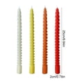 thumbnail image 4 of Bowayaoa 4 Pack Long Taper Candles, Unscented Dripless Wax Candlesticks for Wedding Party, Romantic Dinner Table Centerpiece Decoration, Yellow Orange Multicolor Set, 4 of 7