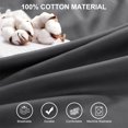 thumbnail image 4 of PiccoCasa 2 Pcs 100% Cotton Ruffled Pillowcases Soft with Envelope Dark Gray Queen, 4 of 7