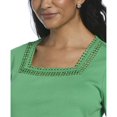 thumbnail image 2 of RAFAELLA Women's Square Neckline Short Sleeve Tee Shirt, 2 of 4