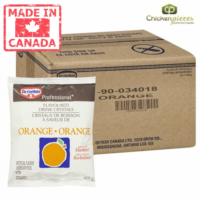 Oetker Flavour Orange Crystals 425g/15oz (12/Case) - Canadian Made