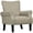 Beige, variante sur HOMCOM Fauteuil d'Appoint en Tissu, Fauteuil Rembourré avec Pattes en Bois, Gris Foncé