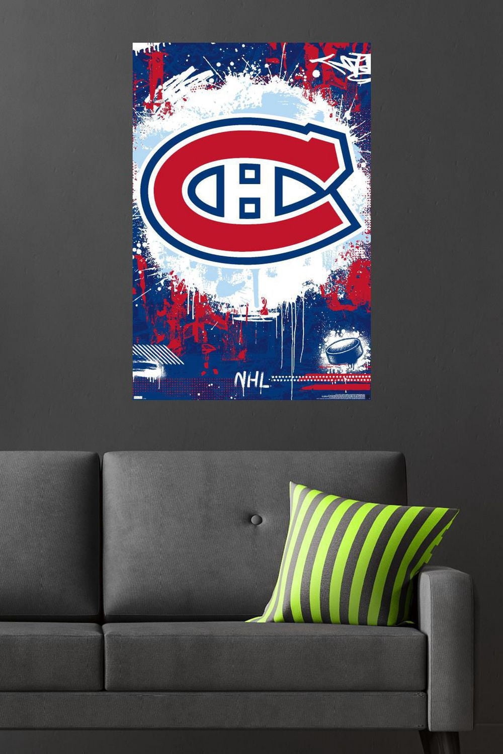 NHL Montreal Canadiens - Maximalist Logo 23 Wall Poster, 22.375" x 34"