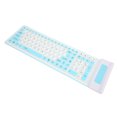 thumbnail image 4 of Foldable Silicone Keyboard, 107 Keys USB  Rollup Keyboard, Waterproof, Dust Proof and Crumb Proof Soft Touch Keyboard, Silent and Portable for PC, Notebook, Laptop, 4 of 7