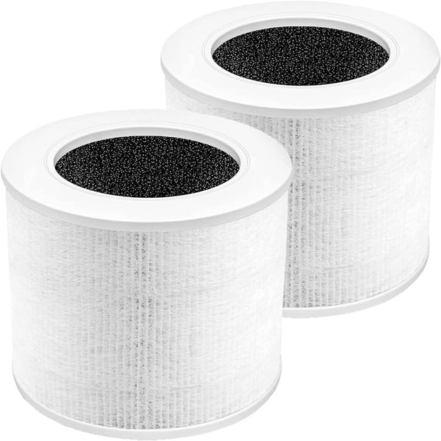 Filtre Mini Core Compatible avec le Purificateur d'Air Mini LE-VOIT Core 3-en-1 Grade H13, Filtre HEPA Véritable Mini-RF, Lot de 2, Blanc