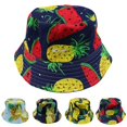 thumbnail image 2 of Coofit Chapeau Bob d'Été Réversible en Coton à Motif de Fruits, Chapeau de Soleil Mode, Casquette Bob pour Voyage, 2 of 10