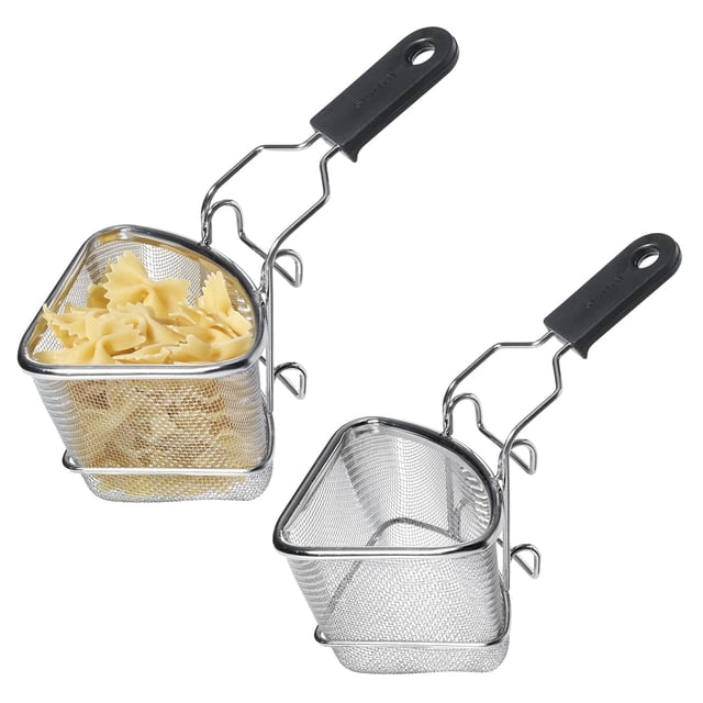 Starfrit - Ensemble de 2 Grands Paniers de Cuisson pour Fondue en Acier Inoxydable, Capacité de 400 ml