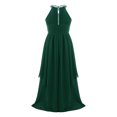thumbnail image 3 of Miaeowve Robe de Fête Maxi en Chiffon à Paillettes pour Filles, Col Haut, Froncée, Robe de Bal de Mariage, Vert Armée 16, 3 of 6